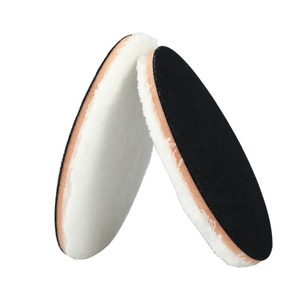 Tampon de polissage velcro pour roue de polissage en <span class=keywords><strong>molleton</strong></span> de corail auto-adhésif de 4.5 pouces - Product Image 1