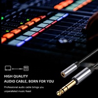Câble adaptateur audio stéréo professionnel de haute qualité, jack 6,35 mm 6,5 mm TRS mâle vers jack 3,5 mm femelle, pour guitare