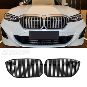 2 pièces Grilles de calandre avant argent/noir pour BMW I3 2022-2023, autocollant de couverture de calandre avant, accessoires de voiture - Product Image 1