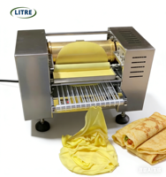 Machine à crêpes efficace 600 pièces/h, diamètre personnalisé 3, 9, 10 pouces, équipement commercial automatique pour la fabrication de crêpes pour usine