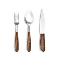 Ensemble de couverts en acier inoxydable et bois, finition miroir, design moderne, haute qualité, idéal pour la maison et les mariages – Meilleures ventes