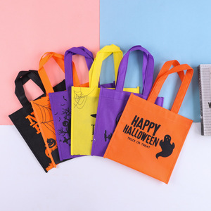 Оптовая продажа, корзина для Хэллоуина, сумки для трюков или лакомств, портативные подарочные сумки для вечеринок, конфеты, нетканые сумки для украшения Хэллоуина - Product Image 1