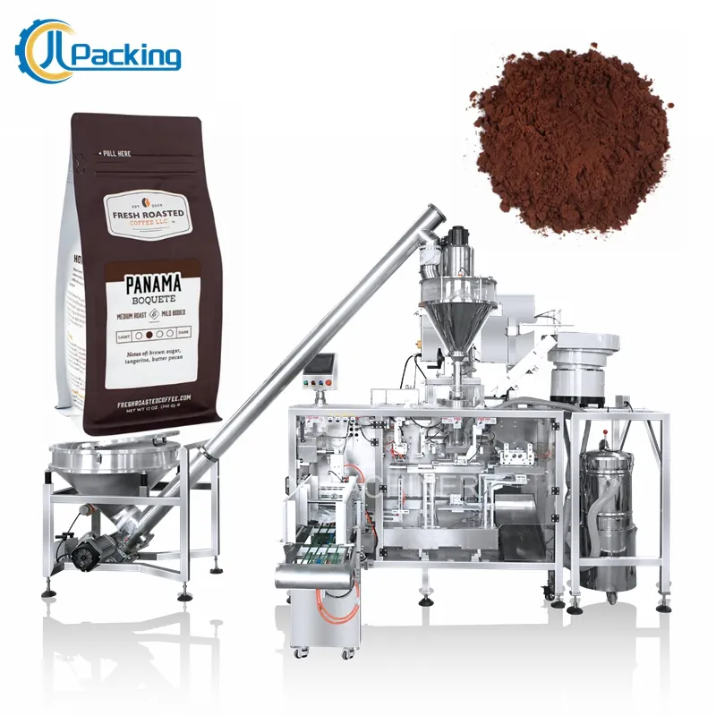 Máquina automática de embalagem de café instantâneo em pó, saquinho pré-fabricado de alta velocidade de 1kg, chá, leite, cacau e café