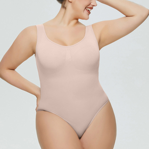 Bán Buôn Lụa Bodysuit Cho Người Lớn Cộng Với Kích Thước Liền Mạch Tummy Kiểm Soát Mông Nâng Lên Ánh Sáng Shapewear Mức Độ Eo Giảm Béo Thoáng Khí - Product Image 3