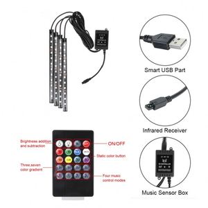 Tira de Luces <span class=keywords><strong>LED</strong></span> para Auto, USB, Nueva, Luces Ambientales para Decoración Interior de Auto, Accesorios de Iluminación <span class=keywords><strong>Exterior</strong></span> - Product Image 3