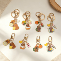 Offre Spéciale : Adorable Pendentif Sac Animalier Kawaii, Mini Porte-clés Capybara Dessin Animé pour Décoration de Sac à Dos, Cadeau de Fête, Fournitures pour Cadeaux de Vacances