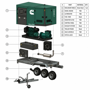 เครื่องกำเนิดไฟฟ้าดีเซลแบบเงียบ 50kVA ขับเคลื่อนด้วยเครื่องยนต์คัมมินส์ 220V 3 เฟส 4 สูบ สำหรับโครงการอุตสาหกรรม - Product Image 1