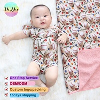 Bambou Enfants Vêtements Filles 3d Imprimante Combinaison Personnalisé En Gros Pyjamas Vêtements Bébé Teddy Polaire Couvertures