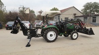 China SAAO Gruppe Kleiner Mini-Baggerlader-Traktor mit Frontlader und Heckbagger