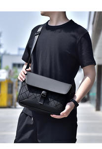 Nuevo bolso cruzado de cuadros de diamantes para hombres y mujeres, bolso cruzado de PU, bolso de pecho, <span class=keywords><strong>marea</strong></span> - Product Image 3