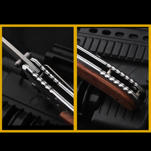 سكين جيب قابلة للطي للصيد من Nouveau Produit احترافية من الفولاذ المقاوم للصدأ مع مقبض تمويه - Product Image 4