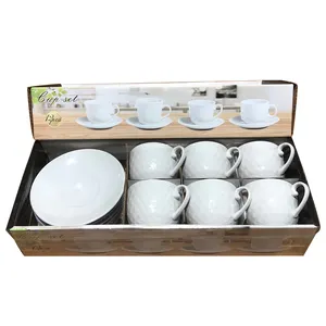 Gift Box Packaging Ceramic Porcelain Coffee Cup Set Porcelain Coffee Cup Set