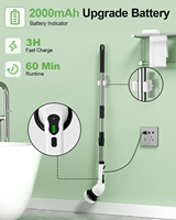 Outil de nettoyage de cuisine USB 9 en 1 Nettoyeur de salle de bain Brosse de nettoyage électrique pour évier à vaisselle