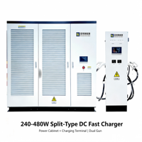 Nouvelle station de recharge DC pour véhicules électriques, haute performance, 240/360/480 kW, avec 4 pistolets et une efficacité élevée, pour les dépôts de flottes de bus