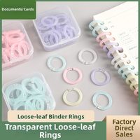 Anneaux de reliure détachables, anneaux en plastique colorés, accessoires pour cahiers à feuilles mobiles
