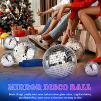 Grande boule disco géante, 10cm 20cm 30cm 40cm 50cm 60cm 80cm 100cm, argent, noir, or, vert, violet, 1 pièce