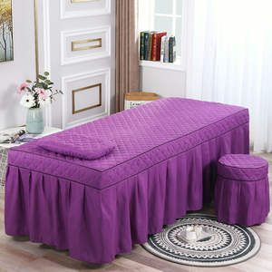 Sábana bajera de cama de Spa personalizada de buena calidad de belleza, sábanas de cama de masaje de Color sólido, Spa de salón de ropa de cama, falda de cama - Product Image 6