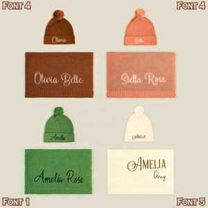 Coperta e Berretto Personalizzati in Cotone Biologico per Neonati, Regalo Ricamato per <span class=keywords><strong>Baby</strong></span> Shower - Product Image 6