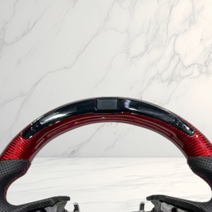 Volante Deportivo Personalizado de Fábrica YZ con LED Inteligente, Fibra de Carbono Roja y Cuero para <span class=keywords><strong>Hyundai</strong></span> Veloster Tiburon Genesis <span class=keywords><strong>Coupe</strong></span> 2.0T 3.8 BK <span class=keywords><strong>2008</strong></span>+ - Product Image 2