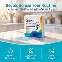 Film oral à dissolution rapide multivitaminé complet, complément vitaminique quotidien, sans eau, bandelettes de vitamines, marque privée, OEM