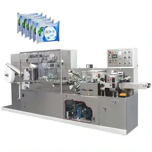 JBK-550 Máquina automática de embalagem de lenços umedecidos para lenços umedecidos, saquinho com 4 lados, máquina de selagem e embalagem, 5-30 unidades por pacote