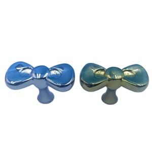 French Bow Handle Bright <b>Silver</b> And Gold Zinc Alloy <b>Drawer</b> <b>Knob</b> Minimalist Design Surface Decoration Durable - Product Image 5