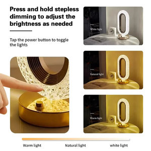 Có Thể Sạc Lại 3 Màu Sắc Thay Đổi Độ Sáng Điều Khiển Cảm Ứng <span class=keywords><strong>LED</strong></span> Pha Lê Bảng Đèn Lãng Mạn Thanh Cạnh Giường Ngủ Hiện Đại <span class=keywords><strong>LED</strong></span> Ánh Sáng Ban Đêm - Product Image 4