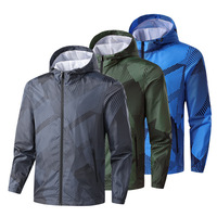 Vente en gros de nouvelles vestes d'automne respirantes à capuche à rayures personnalisées pour hommes