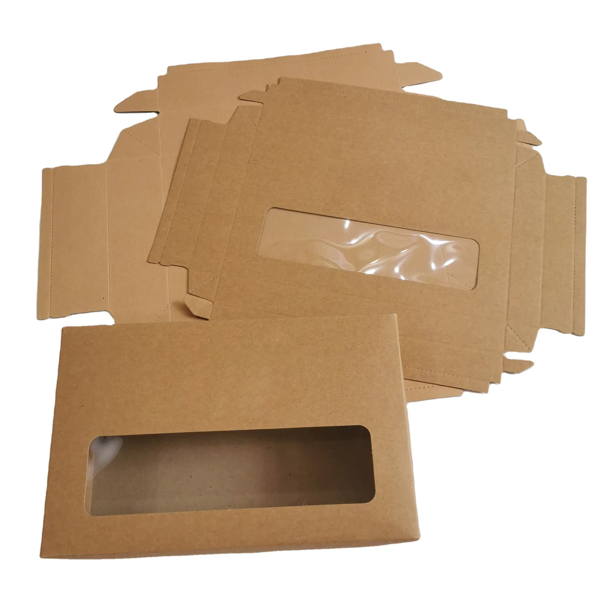 Stokta çekmece kaliteli Kraft kağıt katlama hediye evrensel paket iç çamaşırı çorap ambalaj kutusu