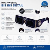 Lunettes d'éclipse solaire certifiées ISO 212312-2 pour l'éclipse solaire 2026/2027 en Espagne et en France, Europe – Lunettes de sécurité