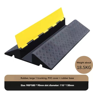 Couvercle de fil électrique en caoutchouc recyclé durable 900x500*50mm 13kg 5 canaux protecteur bosse vitesse bosse câble rampe route utilisation plastique - Product Image 2
