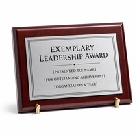 Plaques de certification en bois sur mesure avec plaque métallique rectangulaire en or, argent, bronze Mh Nj0728 Options de taille et de forme