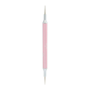 Stylo à double tête en métal pour nail art, outil de pointillage, aiguille à fleurs, pointe ondulée, décoration de manucure - Product Image 3