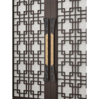 Poignée coulissante de luxe haut de gamme en aluminium sculpté moderne pour portes en verre et projets de showrooms/magasins
