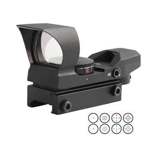 OEM Großhandel 1x24x34 Holo graphisches Visier Einstellbar 4 Reticles Tactical Open Electro Red & Green Dot Reflex Red Dot Visier