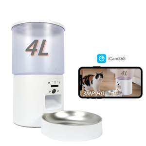 4L ICam 365 pemberi makan hewan peliharaan cerdas, anjing kucing pintar dengan pengendali jarak jauh, CIP mikro, pengaturan waktu otomatis, alat makan hewan peliharaan - Product Image 1