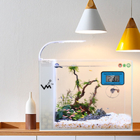 Thermomètre numérique pour aquarium - Jauge de température de l'eau avec écran LED et ventouse