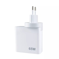 OEM ODM Logo Prise Universelle Double Port USB Type C QC3.0 Chargeur Multi Mur AC PD Gan 65W Chargeur pour Ordinateur Portable