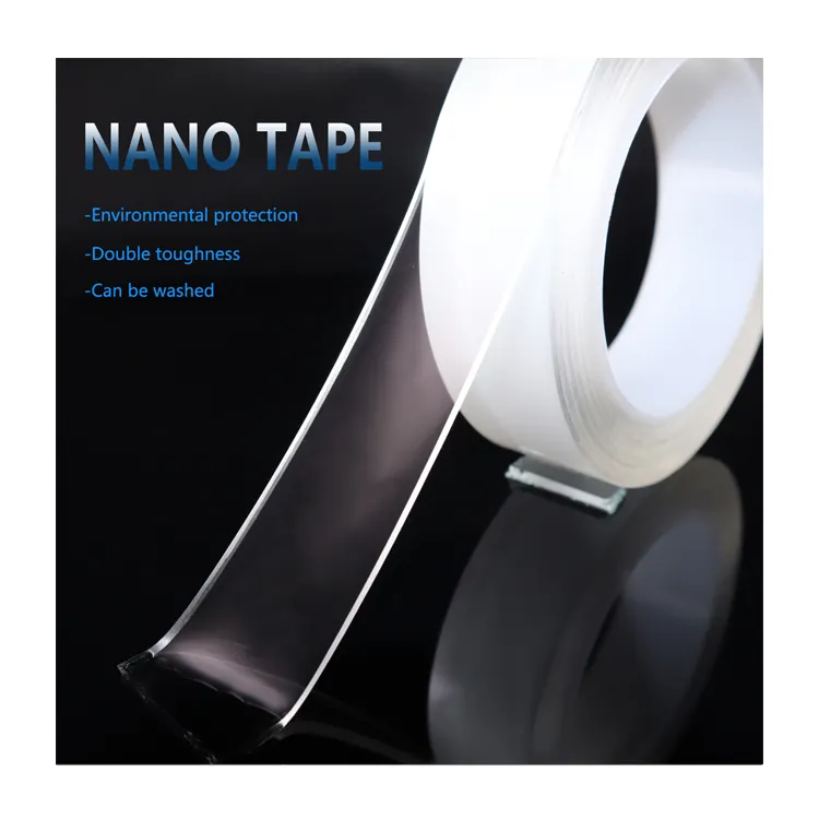 Transparentes Nano-spurloses Doppelseiten band wasch bares doppelseitiges Nanoband wieder verwendbares Klebeband stark klebrig