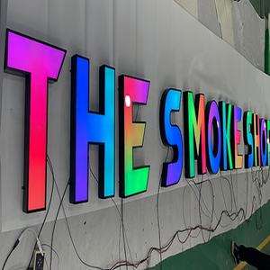 Vendita diretta di colore magico personalizzato 3D <span class=keywords><strong>lettere</strong></span> RGB in acciaio inox nome negozio logo centro commerciale LED <span class=keywords><strong>lettere</strong></span> luminose - Product Image 6