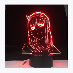 애니메이션 캐릭터 3D 환상 LED 무드등 터치 컨트롤 7색 변환 아크릴 탁상 램프 침실 장식 애니메이션 팬 선물 - Product Image 3
