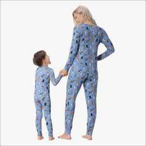 Pijamas Familiares Personalizados de Bambú, Conjuntos con Estampados Festivos a Juego, Pijamas para Mujer, Conjuntos de Dos Piezas para Niños - Product Image 2