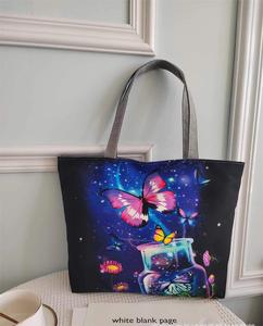 <span class=keywords><strong>Borsa</strong></span> Tote in tela farfalla <span class=keywords><strong>viola</strong></span> carina estetica per le donne <span class=keywords><strong>borsa</strong></span> della spesa per la scuola borse a tracolla con manico alto grande Tote - Product Image 1