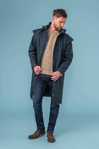 <span class=keywords><strong>Chubasquero</strong></span> impermeable para <span class=keywords><strong>hombre</strong></span>, poncho de lluvia reutilizable para excursionistas con capucha, Chaqueta larga múltiple, exterior urbano - Product Image 3