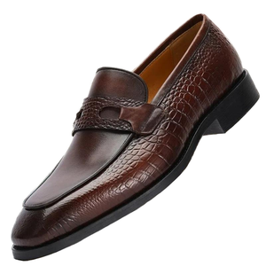 Nouvelles Chaussures Habillées en Cuir de Vachette Première Couche pour Hommes 2025 – Mocassins Penny Haut de Gamme Faits Main en Caoutchouc Style Haricot pour Affaires - Product Image 1