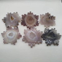 Tranches d'Agate Cristalline de Qualité Supérieure en Gros, Pierres de Guérison, Agate Druzy, Géode d'Agate, Pierre d'Agate, Géode, Noël, Neige