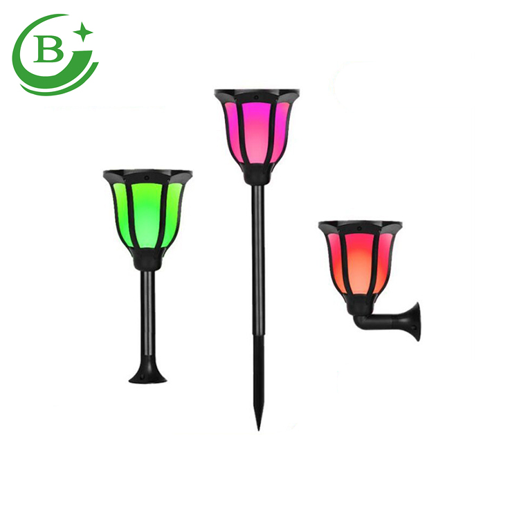 Best Selling IP65 LED Outdoor Solar Path Light Garden Rgb Flickering Torch Flame Lights