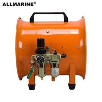 Ventilador Neumático Portátil Antiexplosión ALLMARINE PF-500 de 24 Pulgadas con Características de Seguridad, Alta Capacidad de 3800m3/hora y 2000 RPM