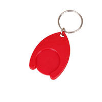 Chariot de supermarché de conception personnalisée jeton de pièce de monnaie chariot en plastique porte-clés