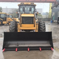 Heißer Verkauf: Caterpillar Chinesischer Hydraulik-Baggerlader 2 Tonnen, kleiner Frontlader mit Yunnei-Motor und Teleskopausleger für Erdbewegungsarbeiten